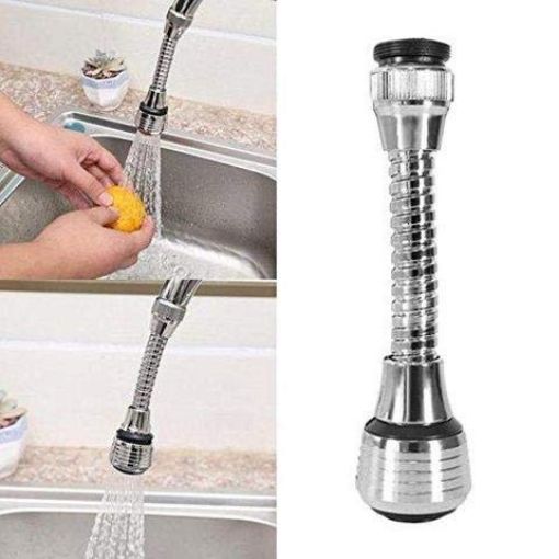 Picture of Stainless Steel Flexible 360 Degree Rotating 2 Modes Water Saving Faucet Faucet for Kitchen Sink Water Faucet Sprayer Flexible Tap Extension for Kitchen Sink health water faucet