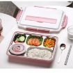 Picture of canto bento lumch box Lb-8877 LUNCH BOX 5 COMPARTMENT 5 PARTITION 5 SECTION Stainless Steel Lunch Box Leak Proof 5 Compartment Lunch Box Bento Box for Adults & Kids, Tiffin Box Reusable Microwave Freezer Safe Food Containers with Spoon