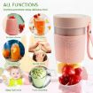 Picture of Cordless Personal Size Portable Blender with USB Rechargeable  450ml Mini Portable Automatic Blender Fruit Juicer Cup Handheld Personal Portable Small Travel 4 Blade Juicer USB Rechargeable for Home Travel