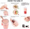 Picture of Cordless Personal Size Portable Blender with USB Rechargeable  450ml Mini Portable Automatic Blender Fruit Juicer Cup Handheld Personal Portable Small Travel 4 Blade Juicer USB Rechargeable for Home Travel