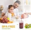 Picture of Cordless Personal Size Portable Blender with USB Rechargeable  450ml Mini Portable Automatic Blender Fruit Juicer Cup Handheld Personal Portable Small Travel 4 Blade Juicer USB Rechargeable for Home Travel