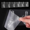 Picture of Adhesive Sticker Multi-Purpose 6 Hook for Hanging Strong Transparent Reusable Waterproof