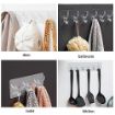 Picture of Adhesive Sticker Multi-Purpose 6 Hook for Hanging Strong Transparent Reusable Waterproof