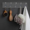 Picture of Adhesive Sticker Multi-Purpose 6 Hook for Hanging Strong Transparent Reusable Waterproof