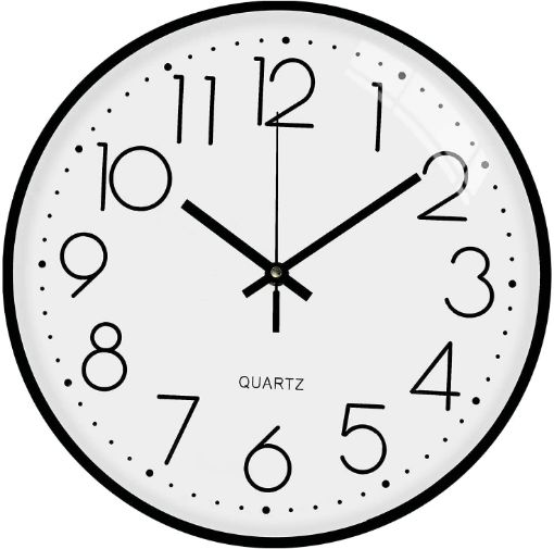 Picture of Silent Quartz Decorative Latest Wall Clock Non-Ticking Classic Clock Battery Operated Round Easy to Read