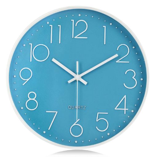 Picture of Silent Quartz Decorative Latest Wall Clock Non-Ticking Classic Clock Battery Operated Round Easy to Read