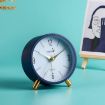 Picture of SILENT ANALOG DESK CLOCK MATT BLUE Round Silent Analog Desk Alarm Clock Non Ticking with Snooze Super Silent Alarm Clock