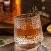 Picture of Fancy Old Fashioned Dancing Whiskey Glass Dancing Whiskey GlassDANCING GLASS (DOT PRINT)