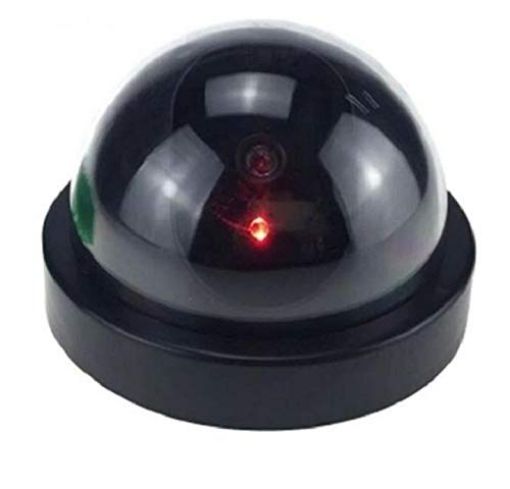 Picture of DUMMY CAMREA ROUND ROUND DUMMY CAMERA SECURITY CAMERA  Plastic Dummy Security Round CCTV Camera with Flashing Red LED Light