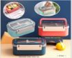 Picture of Stainless Steel Lunch Boxes Reusable Microwave Freezer Safe Food Containers LUNCH BOX STORAGE BOX