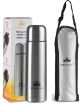 Picture of Stainless Steel Vacuum Insulated Thermos Bullet Flask Flip Lid Water Bottle with Bag WATER BOTTLE STEEL WATER BOTTLE BOTTLE WITH BAG