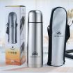 Picture of Stainless Steel Vacuum Insulated Thermos Bullet Flask Flip Lid Water Bottle with Bag WATER BOTTLE STEEL WATER BOTTLE BOTTLE WITH BAG