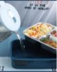 Picture of Leak Proof Lunch Box 3 Compartment Stainless Steel Lunch Box Plastic Spoon & Fork LUNCH BOX FOR KIDS STEEL LUNCH BOX  TIFFIN TIFIN 3 PARTITION