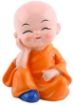 Picture of Polyresin Buddha Monk Car Dashboard Showpiece 4Pcs Monk Doll Ornament Set Kung Fu Cartoon Little Monk Doll Decoration Auto Dashboard Car Ornament Toy