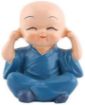 Picture of Polyresin Buddha Monk Car Dashboard Showpiece 4Pcs Monk Doll Ornament Set Kung Fu Cartoon Little Monk Doll Decoration Auto Dashboard Car Ornament Toy