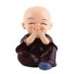 Picture of Polyresin Buddha Monk Car Dashboard Showpiece 4Pcs Monk Doll Ornament Set Kung Fu Cartoon Little Monk Doll Decoration Auto Dashboard Car Ornament Toy