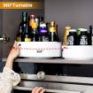 Picture of 360° Rotating Organizer Tray Multi- Function Rotating Tray Lazy Susan Rack Multi-Purpose Kitchen Storage Revolving Tray Cosmetic Organizer Tray