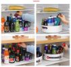 Picture of 360° Rotating Organizer Tray Multi- Function Rotating Tray Lazy Susan Rack Multi-Purpose Kitchen Storage Revolving Tray Cosmetic Organizer Tray