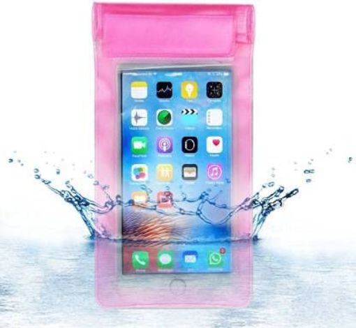 Picture of Multipurpose Outdoor Transparent Waterproof Phone Bag PVC Pouch Cover 3-Way Sealed Water-Resistant Case Waterproof Pouch for Mobile Phones, Universal Dry Bag IPx8 Case Cover Compatible Upto All 6.5" Smartphones