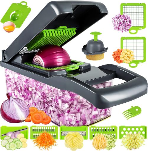 Picture of 13 in 1 Food Chopper Onion Chopper, Multifunctional Vegetable Slicer Dicer Cutter