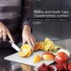 Picture of stainless steel cutting and chopping board vegetable cutting board with knife veg cutter Serving Cut Food-Grade Counter Top Antibacterial Surface with Handle CUTTING BOARD CUTTING BOARD