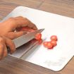 Picture of stainless steel cutting and chopping board vegetable cutting board with knife veg cutter Serving Cut Food-Grade Counter Top Antibacterial Surface with Handle CUTTING BOARD CUTTING BOARD