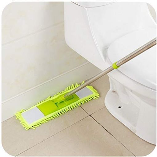 Picture of Micro Fiber Flat Mop  Dry Cleaning Flat Microfiber Floor Cleaning Mop Steel Rod Long Handle Dry Mop