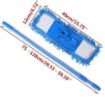 Picture of Micro Fiber Flat Mop  Dry Cleaning Flat Microfiber Floor Cleaning Mop Steel Rod Long Handle Dry Mop