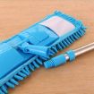 Picture of Micro Fiber Flat Mop  Dry Cleaning Flat Microfiber Floor Cleaning Mop Steel Rod Long Handle Dry Mop