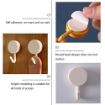 Picture of Round Adhesive Hooks for Wall Heavy Duty Wall Hooks for Hanging Strong