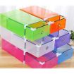 Picture of Transparent Drawer Style Shoe Box Storage Colorful Plastic Shoe Box Drawer Storage