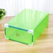 Picture of Transparent Drawer Style Shoe Box Storage Colorful Plastic Shoe Box Drawer Storage