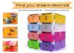 Picture of Transparent Drawer Style Shoe Box Storage Colorful Plastic Shoe Box Drawer Storage
