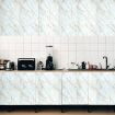 Picture of Cream Marble Wallpaper for Wall Stickers Kitchen Self Adhesive Oil Proof Sticker