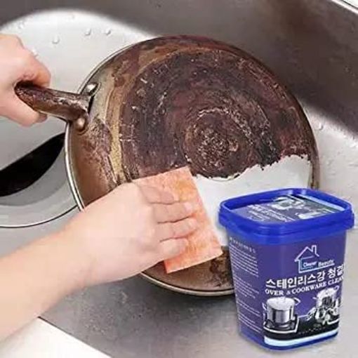 Picture of broom wash Oven & Cookware Cleaner Stainless Steel Cleaning Paste Remove Stains  Multi-Purpose Cleaner & Polish Removes Household Cleaning Strong Detergent COOCKWARE CLEANING PEST