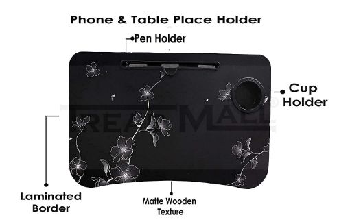 Picture of Folding Table & Laptop Desk  Multi-Purpose Laptop Table Foldable Non-Slip Legs Reading Table Tray