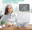 Picture of laptop Stand (Aluminium ) Riser Computer Tablet Stand 6 Angles Adjustable Aluminum Ergonomic Foldable Portable Desktop Holder Compatible with MacBook Portable Tablet Stand Foldable Compatible