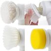 Picture of Multi-Functional Electric Cleaning Brush 5 in 1 Magic Power Scrubber Household Cleaning Tools Spin Scrubber with 3 Brush Heads 5 in 1 Magic Brush Nylon Bathtub Electric Multi-Functional Household Tools Bath Kitchen Cleaning Brush MAGIC BRUSH 5 IN 1 BRUSH