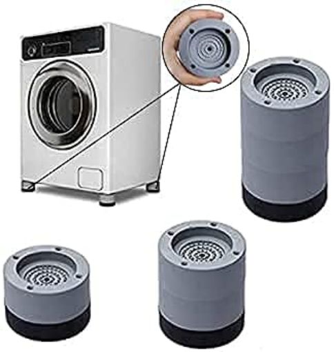 Picture of Washer Dryer Anti Vibration Pads  Fridge Washing Machine Leveling Feet Anti Walk Pads Heavy Duty Washer Dryer Pad