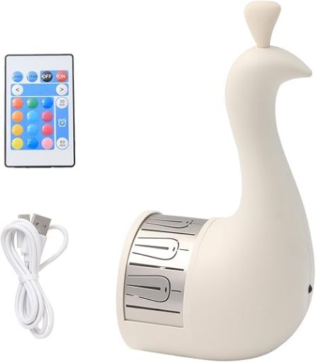 Picture of PEACOCK LAMP  LED Night Light Peacock Wall Light 7 COLOUR LAMP