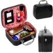 Picture of Cosmatics Bag Accessoriesrise Cosmetic Makeup Travelling box for Women Zipper Jewellery Organizer Box Travel Toiletry Case Storage Bag Toiletry Box with Compact Magnifying Mirror for Travel