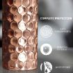 Picture of Diamond Hammered Joint Free Leak Proof Copper Water Bottle Diamond Touch Designed Leak Proof Bottle