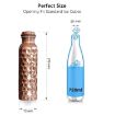 Picture of Diamond Hammered Joint Free Leak Proof Copper Water Bottle Diamond Touch Designed Leak Proof Bottle