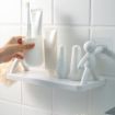 Picture of Bathroom Hardware & Accessories Adhesive Sticker Multipurpose Plastic Bathroom Rack Kitchen Bathroom Shelf Wall Holder Storage Rack Organizer