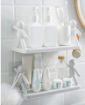 Picture of Bathroom Hardware & Accessories Adhesive Sticker Multipurpose Plastic Bathroom Rack Kitchen Bathroom Shelf Wall Holder Storage Rack Organizer