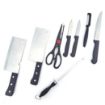 Picture of 8 IN 1 KNIFE SET  Stainless Steel Kitchen Knife Sets 8-Pcs Knife Set for & Scissor Vegetable & Meat Cutting 8 in 1 Piece Knife Set