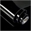 Picture of BLACK FOILBlack Wallpaper Shiny Black Contact Paper Black Peel and Stick Wallpaper Self Adhesive Waterproof Wallpaper Kitchen