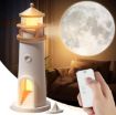 Picture of LED Moonlight Projector Lamp   Lighthouse   Night Light LED Lighthouse Lighthouse Lamp Moon Projection  MOON LIGHTHOUSE
