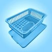 Picture of Plastic Popular Combo Kitchen Sink Organiser  3 in 1 Kitchen Sink Dish Drainer Drying Rack Washing Basket with Tray  Large Sink Set Dish Rack Drainer