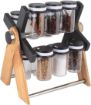 Picture of Multipurpose Revolving Rotating Wooden Wheel Spice Rack  kitchen set of 12 for spice container Rack